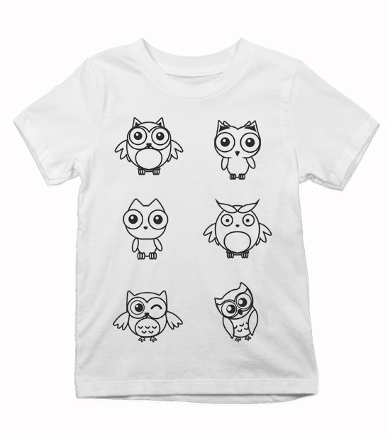 Detské tričko Maľované sovičky