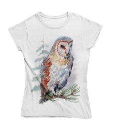Dámske tričko pozorujúca sova
