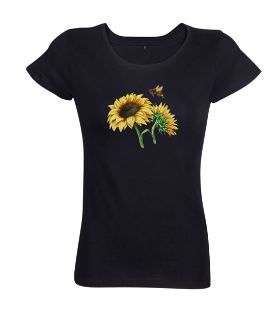 Dámske Bio tričko  Slnečnice a včela