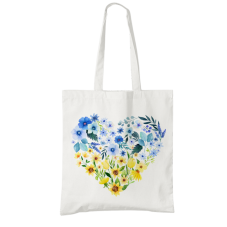 Bavlněná taška Srdce z květin