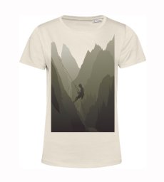 Dámske BIO  tričko hory a horolezec