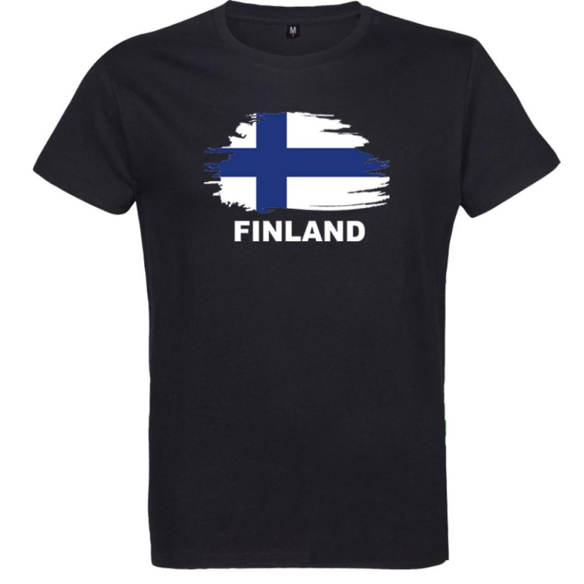 Pánske tričko Finland - Veľkosť: S, Farby: Čierna