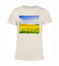 Dámske BIO tričko Krajinomaľba žltá harmónia