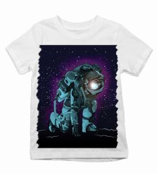 Detské tričko kozmonaut na planete