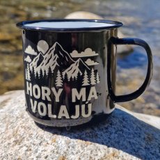 Smaltovaný hrnček Hory ma volajú, 350ml