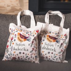 Taška Nejlepší babička, ptáček a kvítek