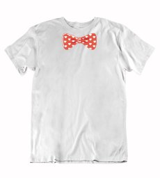 Pánske tričko Červený motýlik srdiečka