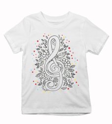 Detské tričko Maľovaný huslový klúč