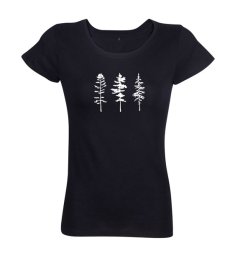 Dámske Bio tričko 3 stromy čierne