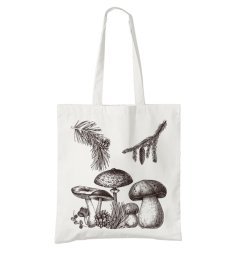Bavlněná taška Houby a větvičky