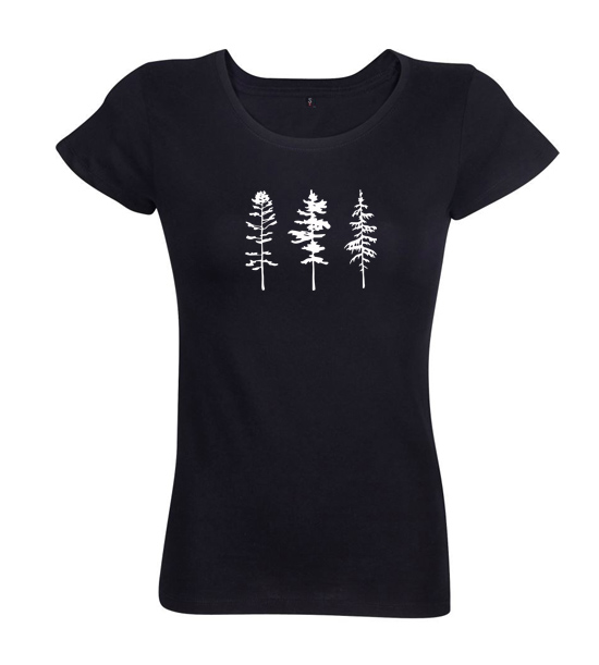 Dámske Bio tričko 3 stromy čierne