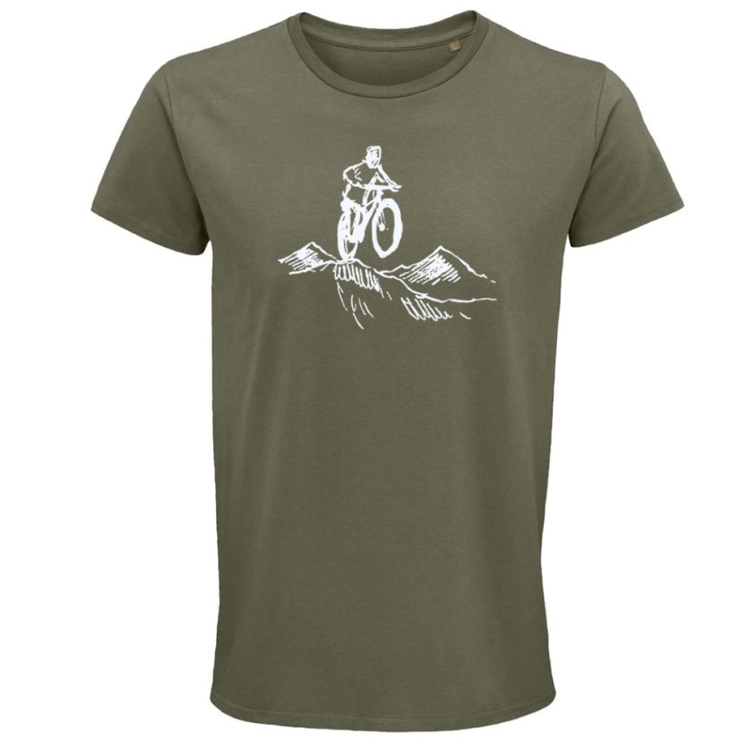 Pánské tričko Cyklista v horách