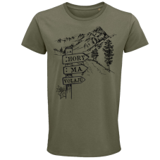 Pánske BIO tričko Hory ma volajú ceduľka pri ceste