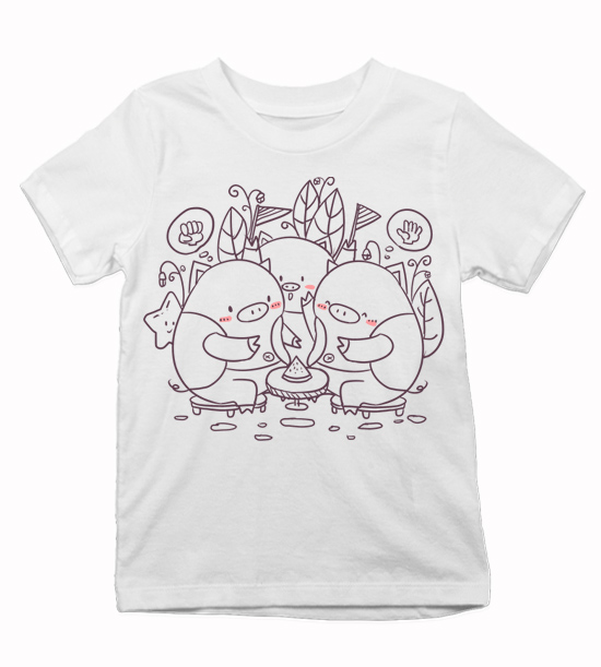 Detské tričko Maľované prasiatka