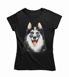 Dámske tričko husky zábavne