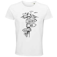 Pánské tričko Hory mě volají cedulka