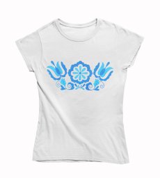 Dámske BIO tričko modrý vzor