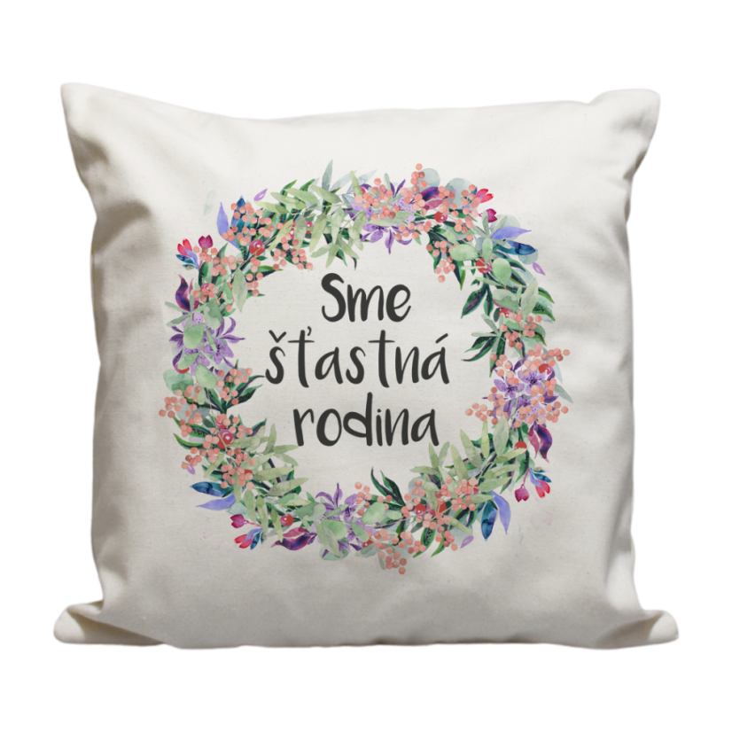 Vankúš Sme šťastná rodina
