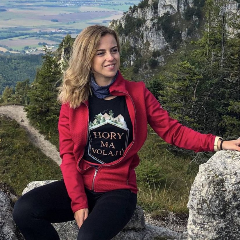 Dámske tričko hory ma volajú rámček čierne