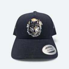 Šiltovka Vlk a mesiac, čierna