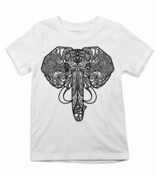 Detské tričko Maľovaný slon hlava