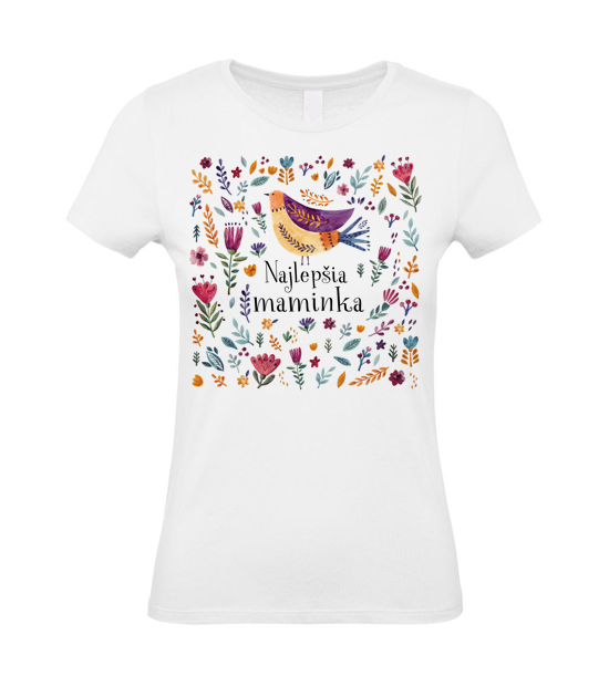 Dámske tričko najlepšia maminka vtáčik