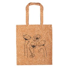 Korková taška Červený mak skica