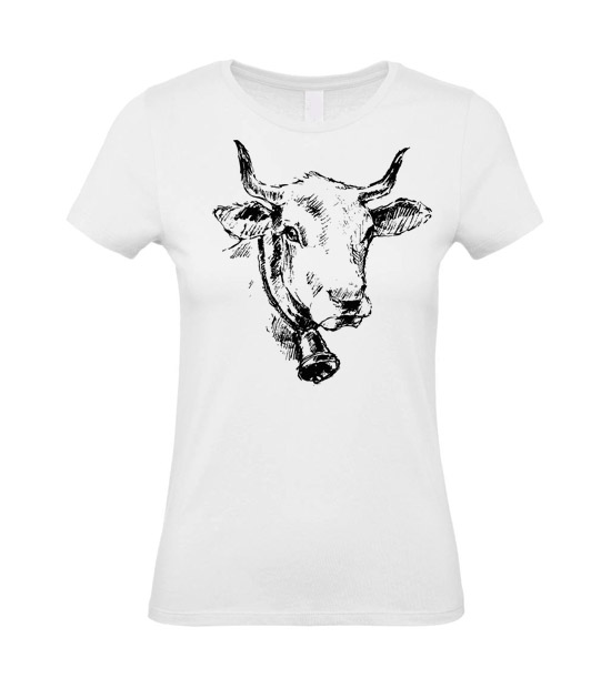 Dámske tričko kravička skica