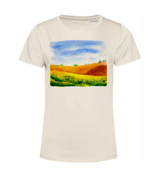 Dámske BIO tričko Krajinomaľba sloboda v prírode
