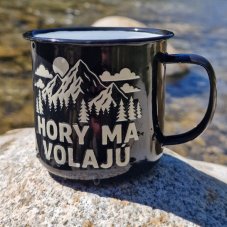 Smaltovaný hrnček Hory ma volajú, 350ml