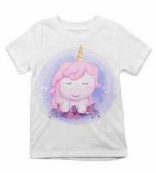 Detské tričko jednorožec fialový krúžok