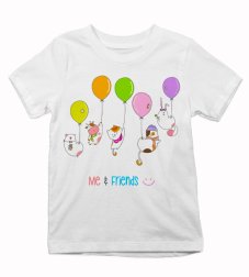 Detské tričko zvieratká na balónikoch