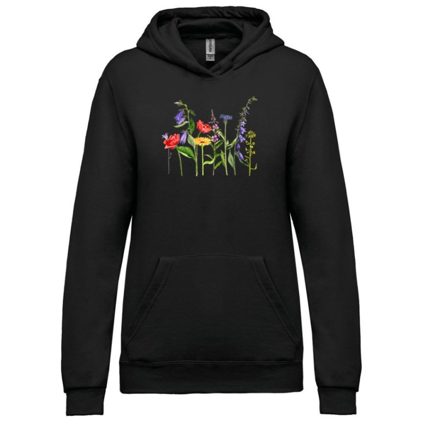 Dámska mikina s kapucňou Kvetový ráj