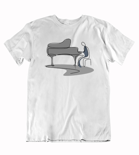 Pánské tričko Malovaný klavírista