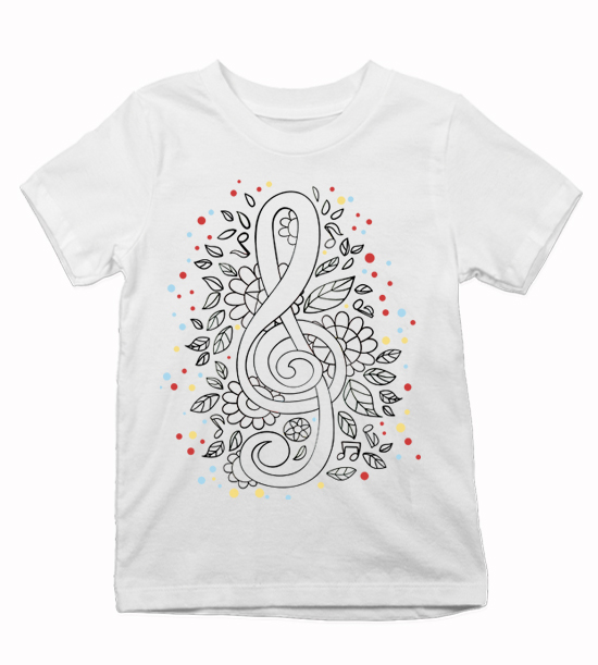 Detské tričko Maľovaný huslový klúč