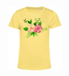 Dámske BIO tričko dva ružové kvety