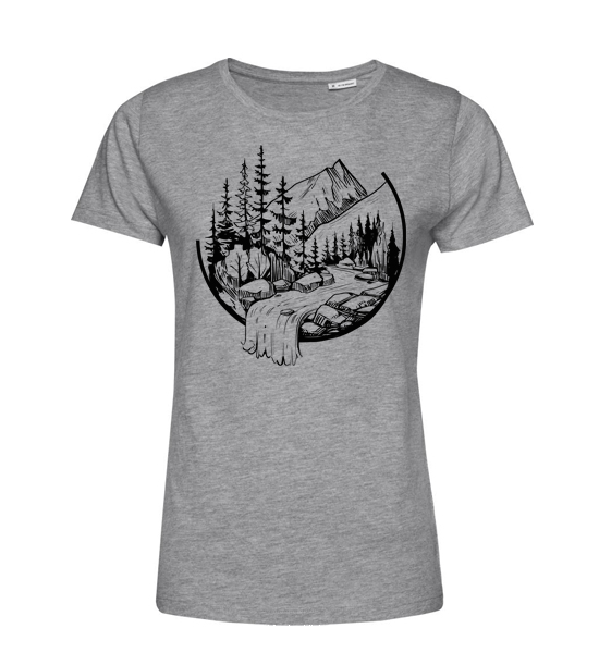 Dámske BIO  tričko príroda v kruhu