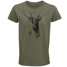 Pánske Bio tričko Statný jeleň zelené