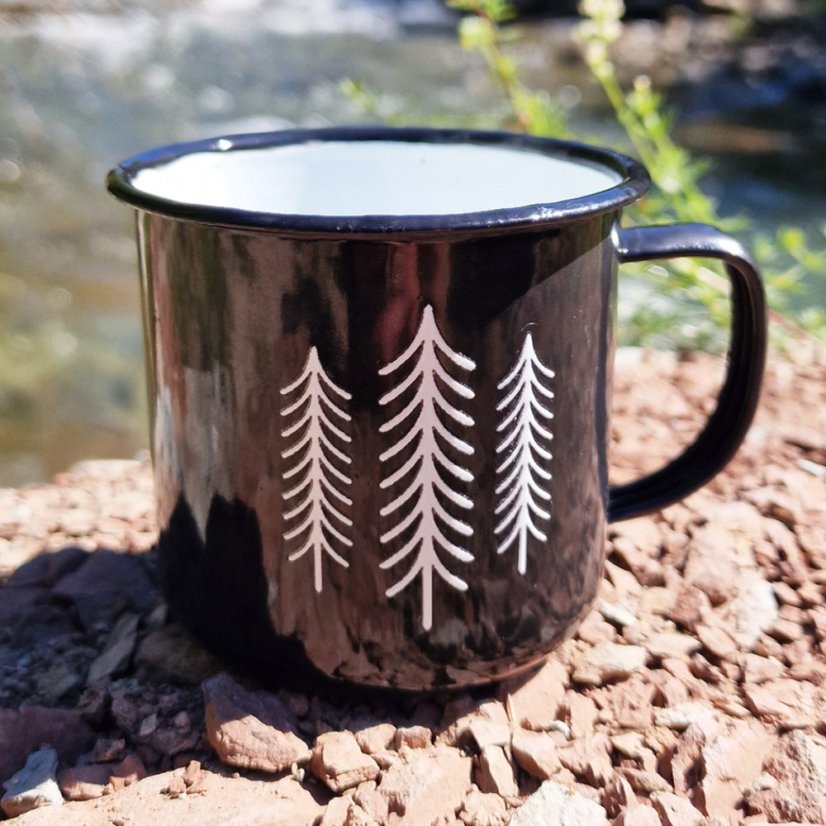 Smaltovaný hrnček Sila prírody, 350ml