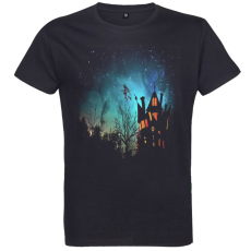 Pánske BIO tričko strašidelný hrad
