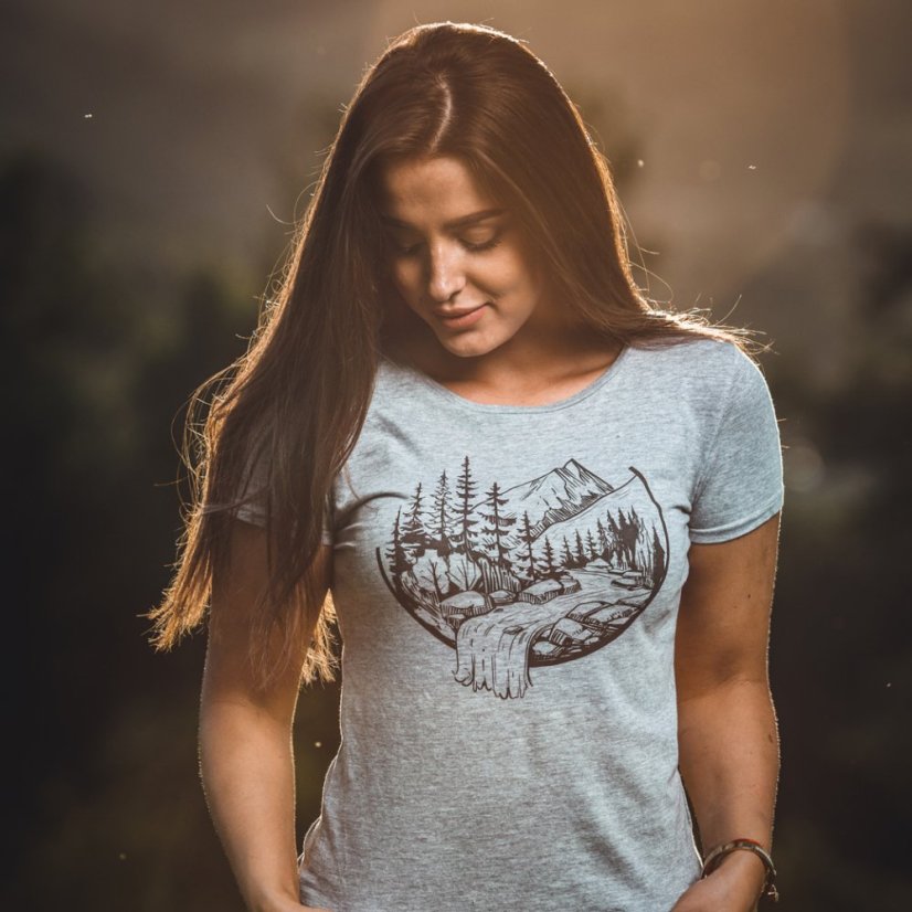 Dámske BIO  tričko príroda v kruhu