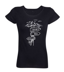 Dámske tričko hory ma volajú ceduľka čierne