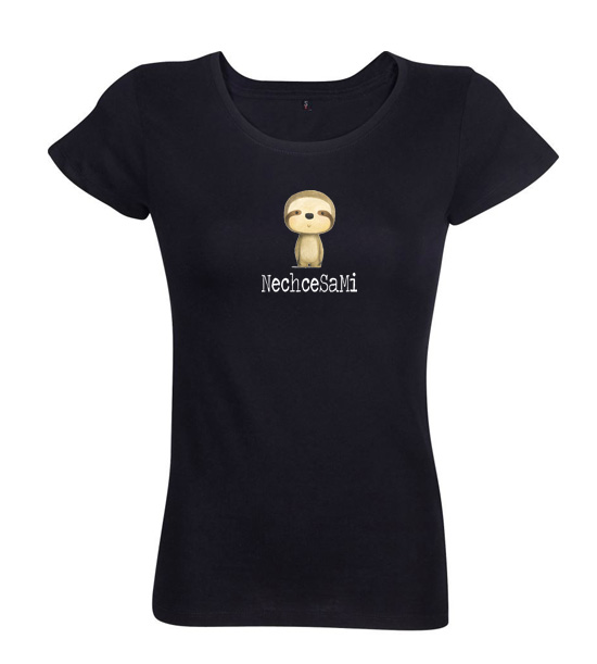 Dámske vtipné tričko nechce sa mi čierne