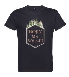 Pánske tričko hory ma volajú rámček čierne