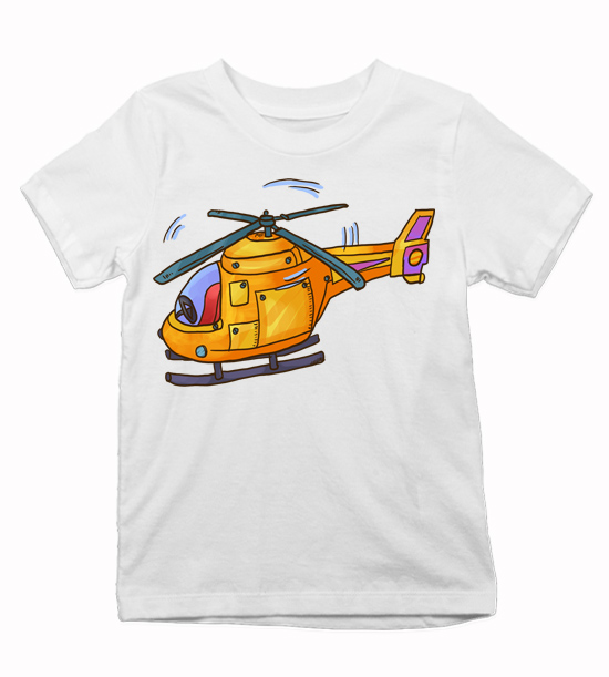 Detské tričko žltá helikoptéra