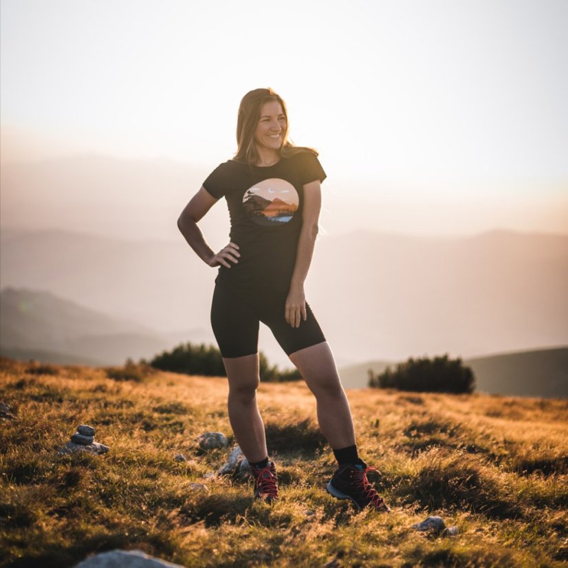 Dámske Bio tričko príroda v kruhu čierne