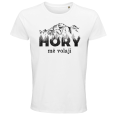 Pánské tričko Hory mě volají stromové písmo