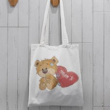 BIO bavlnená taška Milujem Ťa Macko