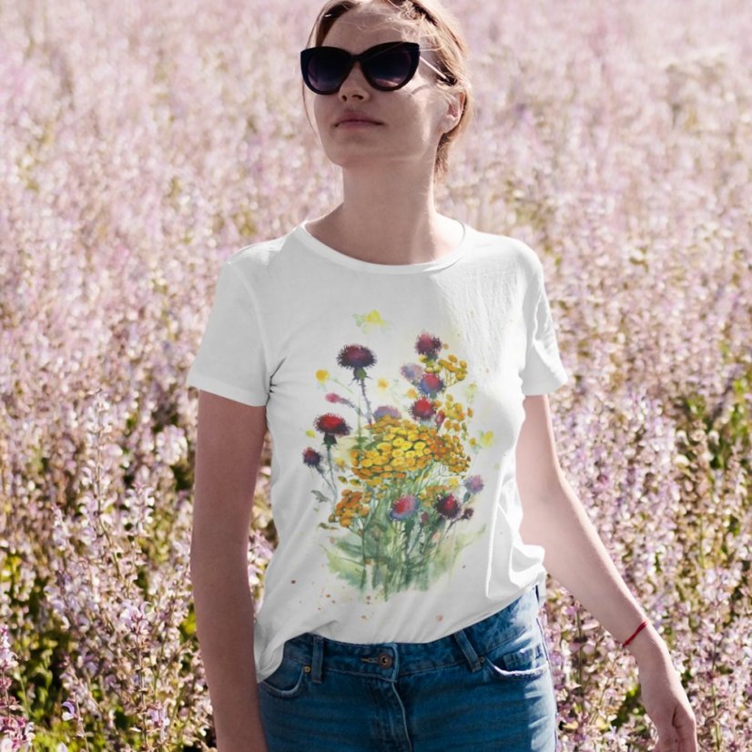 Dámske Bio tričko  Letné lúčne kvety
