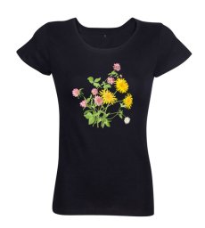 Dámske tričko Jarná púpava čierne